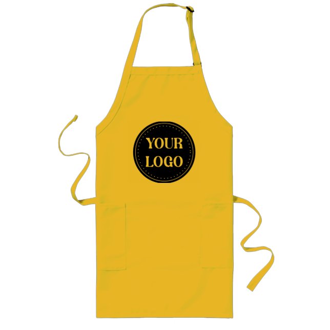Sleek, contemporary, polished,& customisable long apron (Front)