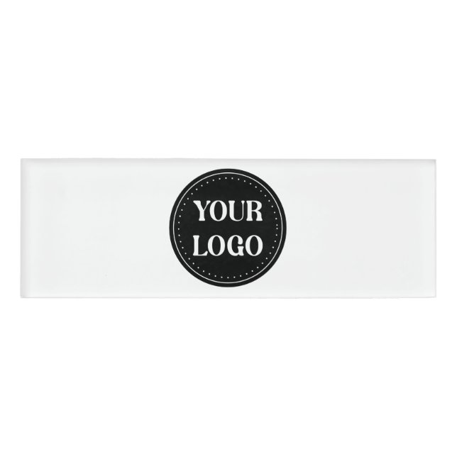 Sleek, contemporary, polished,& customisable name tag (Front)
