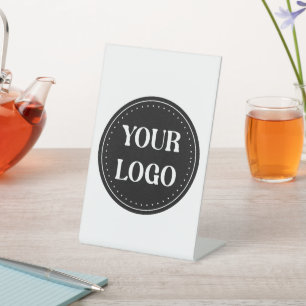 Sleek, contemporary, polished,& customisable pedestal sign