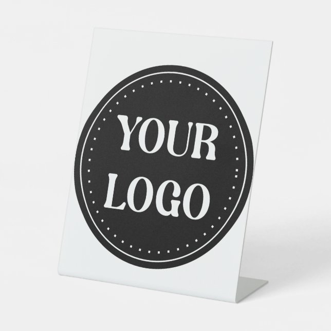 Sleek, contemporary, polished,& customisable pedestal sign (Front)