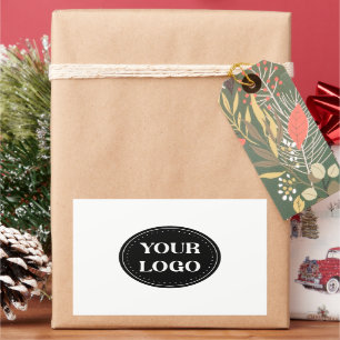 Sleek, contemporary, polished,& customisable rectangular sticker