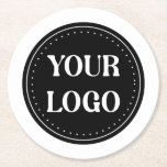 Sleek, contemporary, polished,& customisable round paper coaster<br><div class="desc">EVERYONE CAN USE THIS DESIGN.You are free to add,  edit,  or resize the logo,  photo,  text,  and colours as you choose.Many thanks.</div>