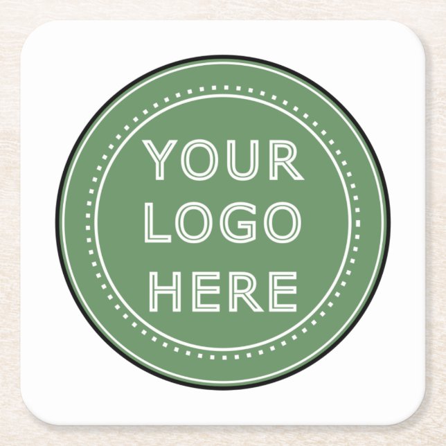 Sleek, contemporary, polished,& customisable. square paper coaster (Front)