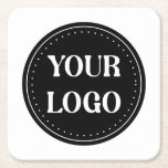 Sleek, contemporary, polished,& customisable square paper coaster<br><div class="desc">EVERYONE CAN USE THIS DESIGN.You are free to add,  edit,  or resize the logo,  photo,  text,  and colours as you choose.Many thanks.</div>