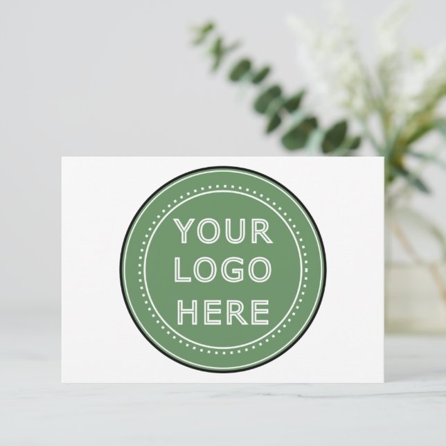 Sleek, contemporary, polished, & customisable. thank you card (Standing Front)