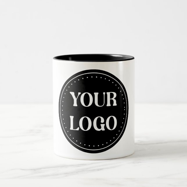 Sleek, contemporary, polished,& customisable Two-Tone coffee mug (Center)