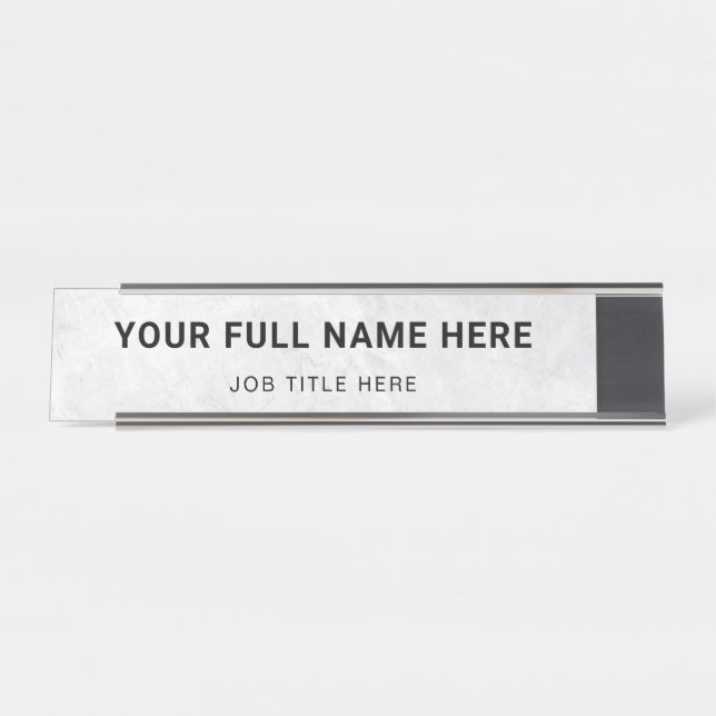 Sleek Custom Name Plate Displays Name and Position (Front)