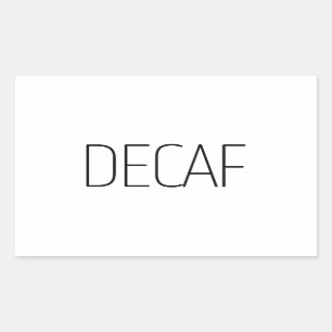 Sleek Decaf Coffee Rectangular Sticker