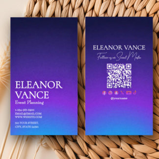 Sleek Elegant Chic Simple Modern Unique Bold Color Business Card