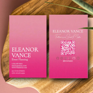 Sleek Elegant Chic Simple Modern Unique Bold Color Business Card