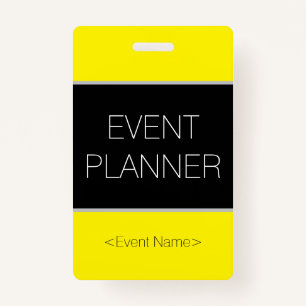 Sleek "EVENT PLANNER" Badge ID Badge
