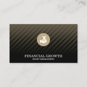Sleek Executive Money Icon   Financial Investor Business Card