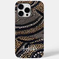 Sleek Faux Leather Abstract Minimalist with Name