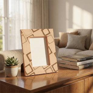  Sleek Geometric Pattern Engraved Picture Frame