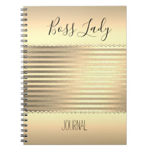 Sleek Gold Boss Lady   Notebook