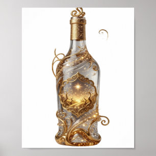 Sleek Gold GOLDEN WISHES Poster
