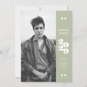 Sleek Grad Graduation Invitation