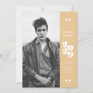 Sleek Grad Graduation Invitation
