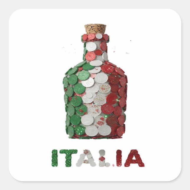 Sleek Green ITALIA Label Design (Front)