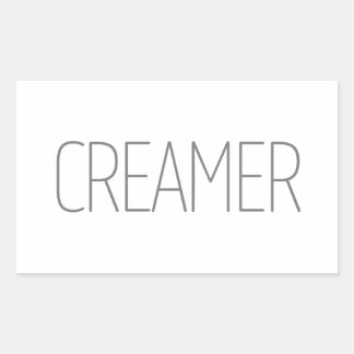 Sleek Grey Creamer  Rectangular Sticker