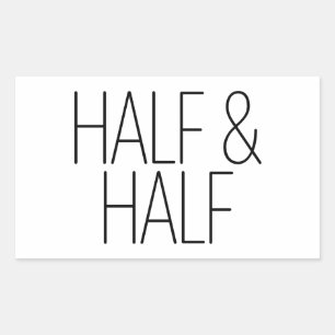 Sleek Half & Half Rectangular Sticker