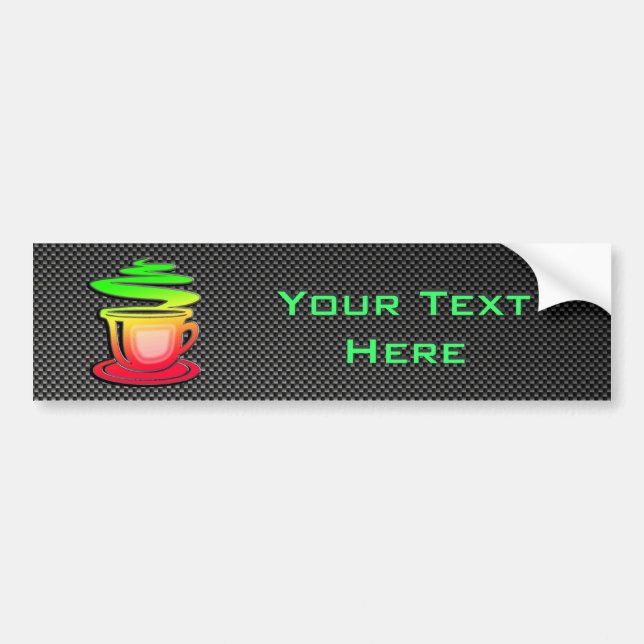 Sleek Hot Coffee Bumper Sticker (Front)