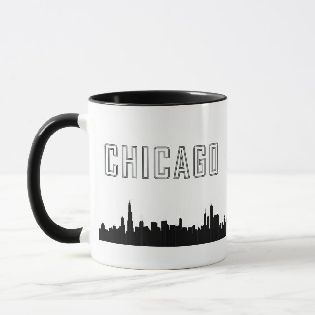 Sleek Iconic Chicago Skyline Mug (Left)