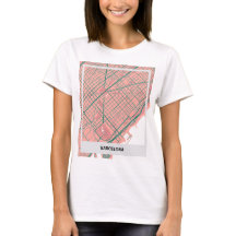 Sleek map Barcelona - Rosa-verde