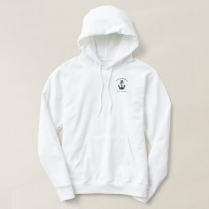 Sleek Maritime Vessel Name and Captain Signature Hoodie