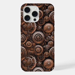 Sleek Metal Cogs iPhone 15 Pro Max Case