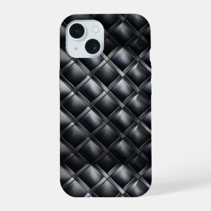 Sleek Metallic Grey & Black iPhone 15 Case