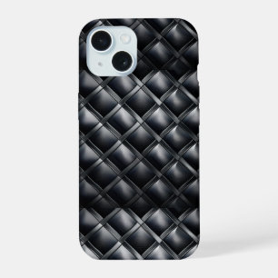 Sleek Metallic Grey & Black  iPhone 15 Case