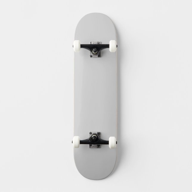 Sleek Metallic Silver Skateboard for Stylish Rides (Front)