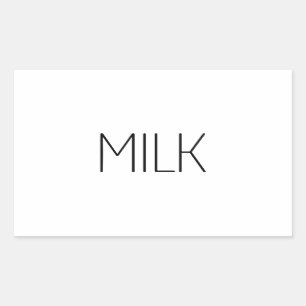 Sleek Milk Rectangular Sticker
