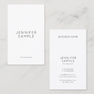Sleek Minimalist Elegant Modern Template Vertical Business Card