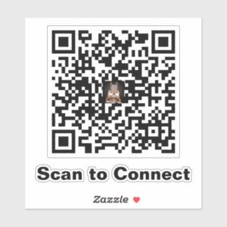 Sleek Minimalist QR Code Sticker - Scan to Connect