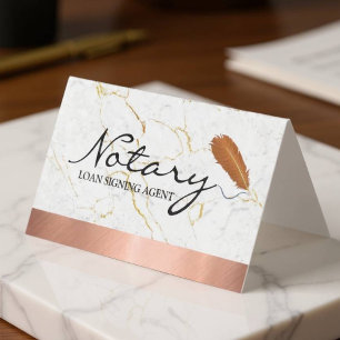 Sleek Mobile Notary Service Personalized Design Business Card