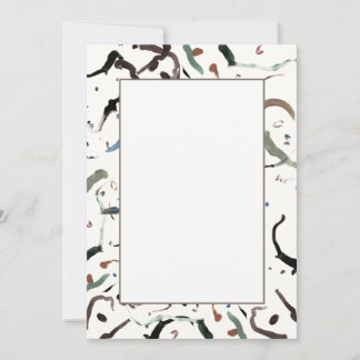 Sleek Modern Abstract Flat Invitations