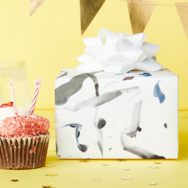 Sleek Modern Abstract Giftwrap Wrapping Paper (Birthday Party)