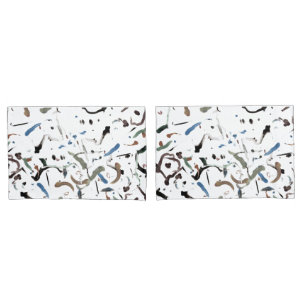 Sleek Modern Abstract Pillow Sham Set