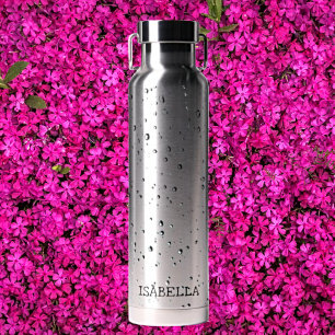 Sleek, Modern Aesthetic - Raindrop Elegance Water Bottle