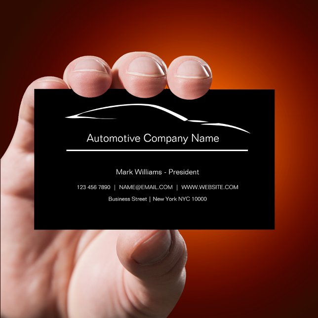 Sleek Modern Automotive Theme Business Card (Creator Uploaded)
