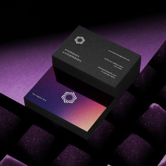 Sleek modern  gradient ombre professional business card