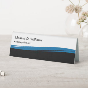 Sleek Modern Office Professional Desk Name Plaque