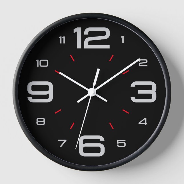 Sleek Modern Wall Clock (Front)
