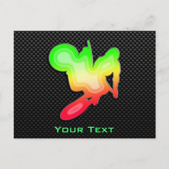 Sleek Motocross Whip Postcard (Front)