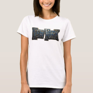 Sleek Navy NEW YORK Wearable Art T-Shirt