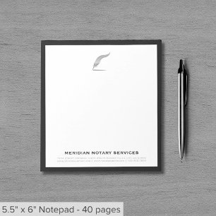 Sleek Notary Service Notepad