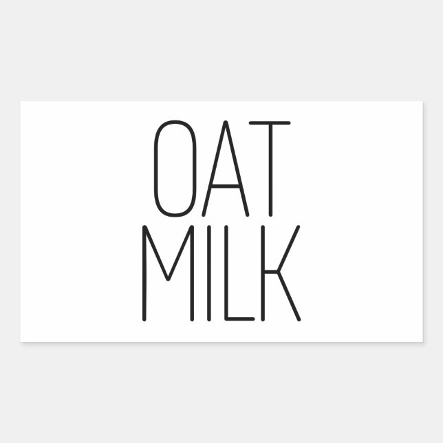 Sleek Oat Milk Rectangular Sticker (Front)