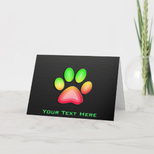 Sleek Paw Print Card